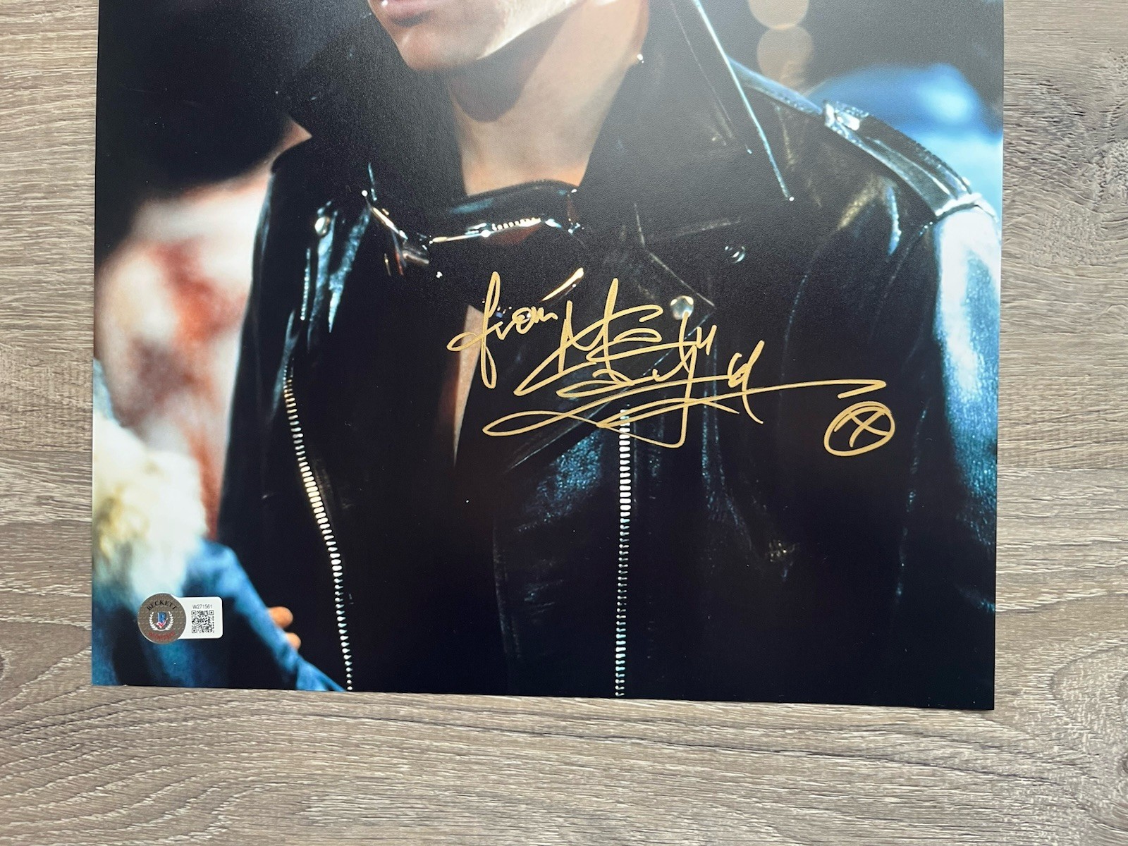 Maxwell Caulfield Signed Michael Carrington 11×14 Photo Beckett COA Grease 2