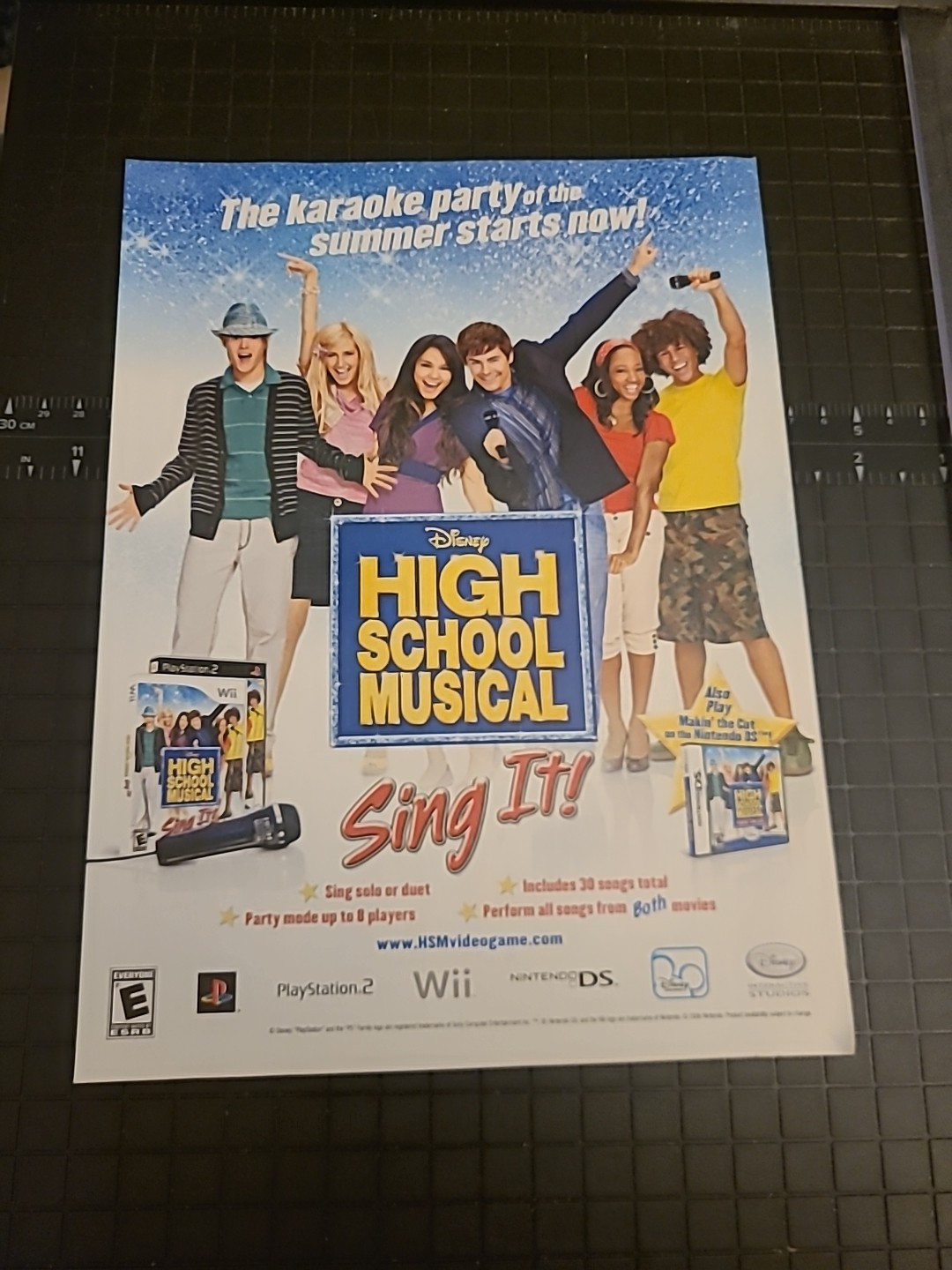 High School Musical Sing It Video Game Print Ad 2007 8×11 Great To Frame