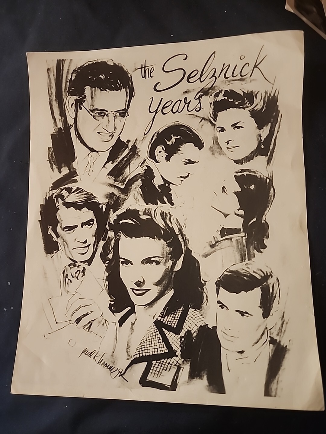 Vintage 8×10 THE SELZNICK YEARS COLLAGE Humphrey Bogart Etc Robert Board Estate