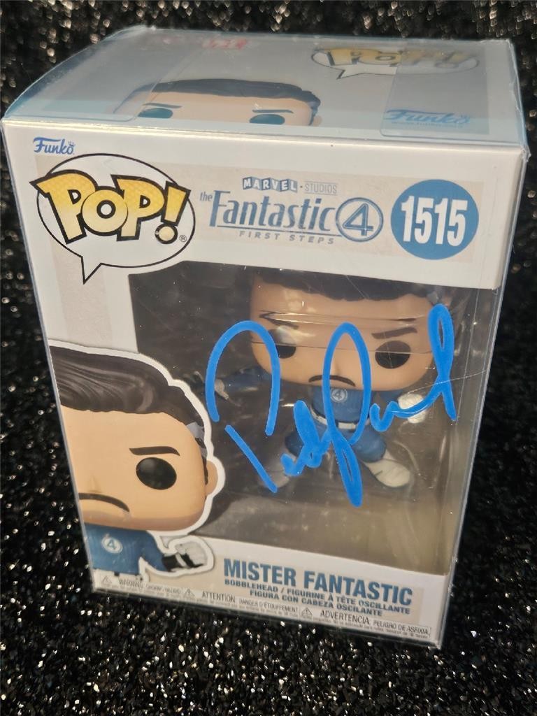 PEDRO PASCAL HAND SIGNED AUTOGRAPHED FUNKO POP 1515 MR MISTER FANTASTIC 4 COA