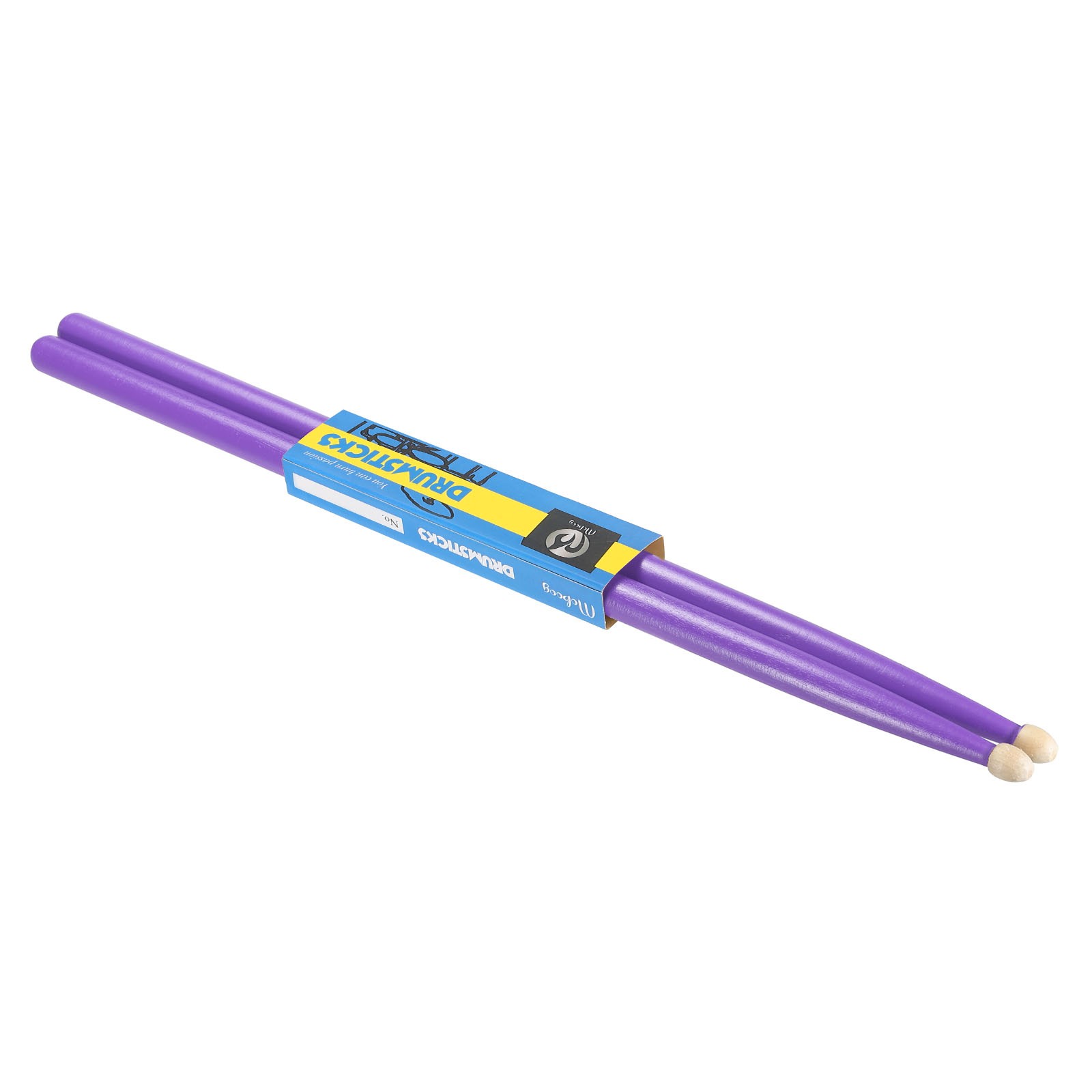 1 Pair Maple Wood Drumstick Anti Slip Drum Stick 7A Purple for Drumming Musical