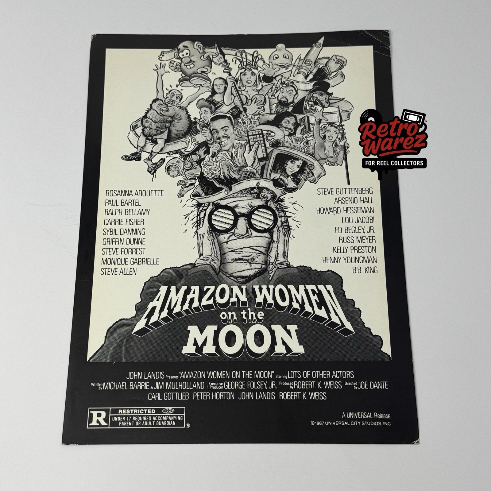 Amazon Women On The Moon 1987 Movie Original Promo Credit Sheet Display Poster