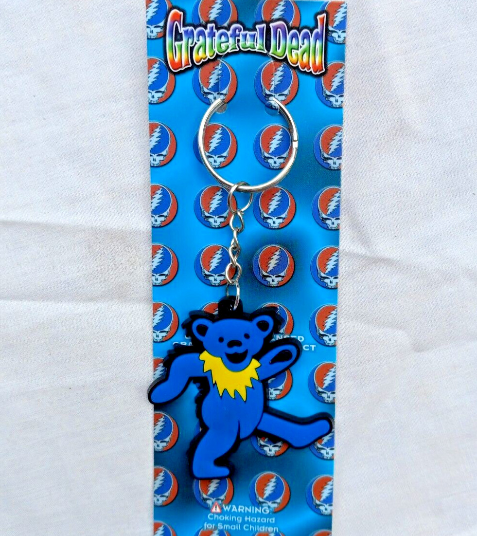 GRATEFUL DEAD – OFFICIALLY LICENSED – DANCING BEAR RUBBER KEY CHAIN