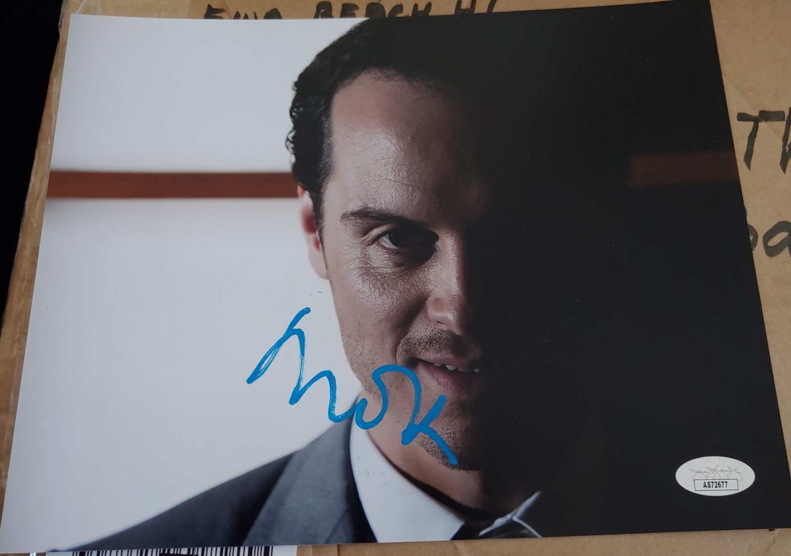 ANDREW SCOTT signed 8×10 PHOTO Sherlock JSA Authenticated Moriarity