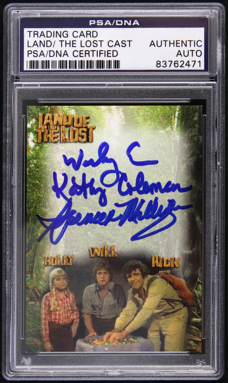 2013 Milligan/Coleman/Eure Land of the Lost Signed Traded Card (PSA/DNA)