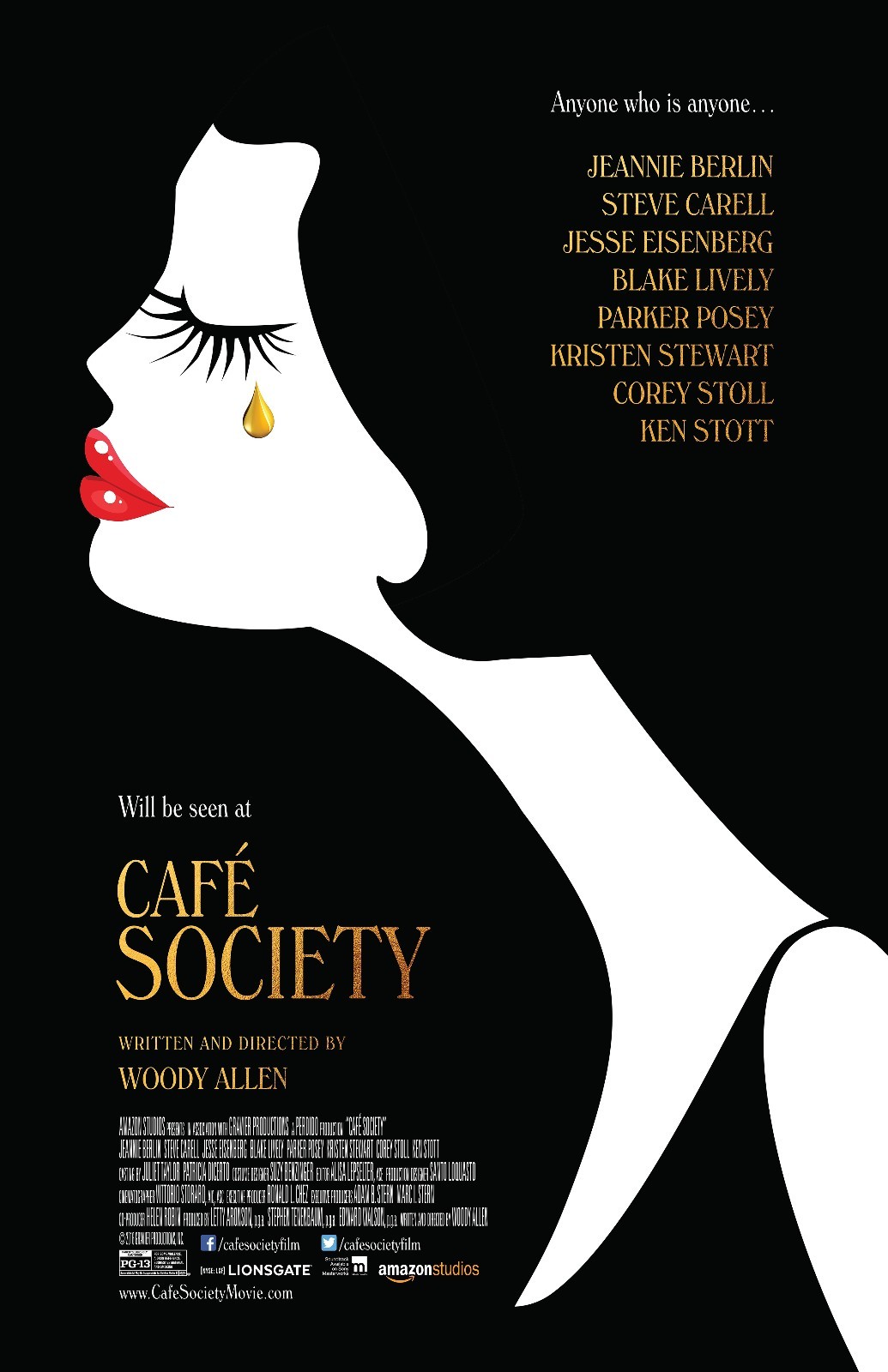 Cafe Society movie poster – 11″ x 17″ inches – Woody Allen