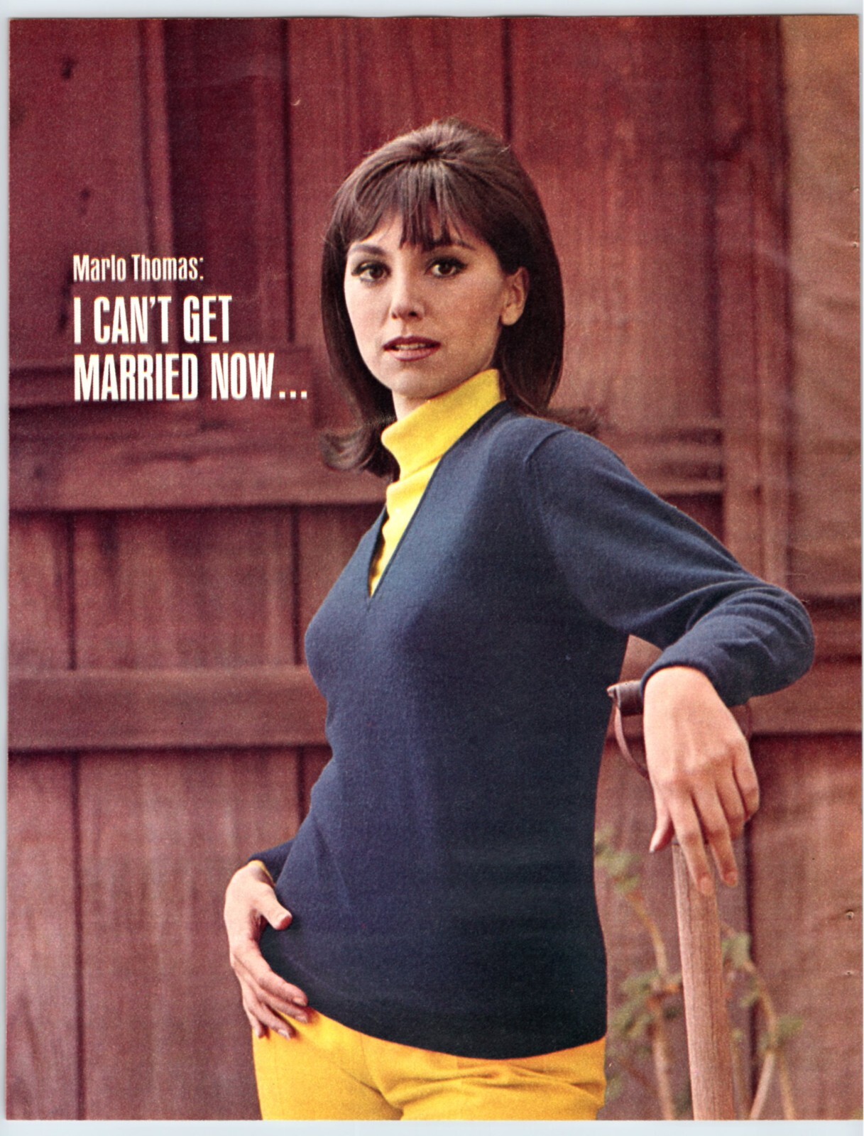 1968 MARLO THOMAS Vintage 8″X11″ Magazine Page Clipping 1960’s ACR9