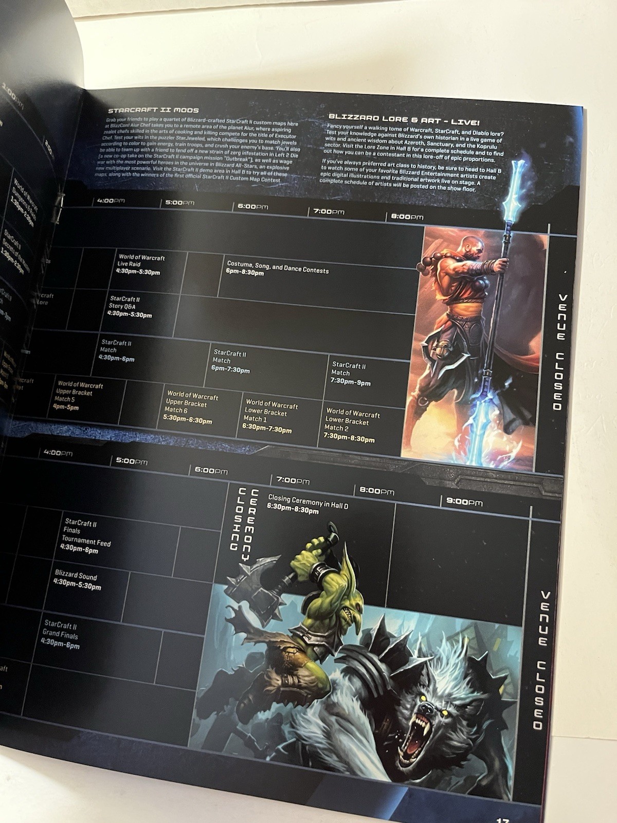 BLIZZCON Anaheim 2010 Program Book Blizzard Entertainment Warcraft Starcraft NM-