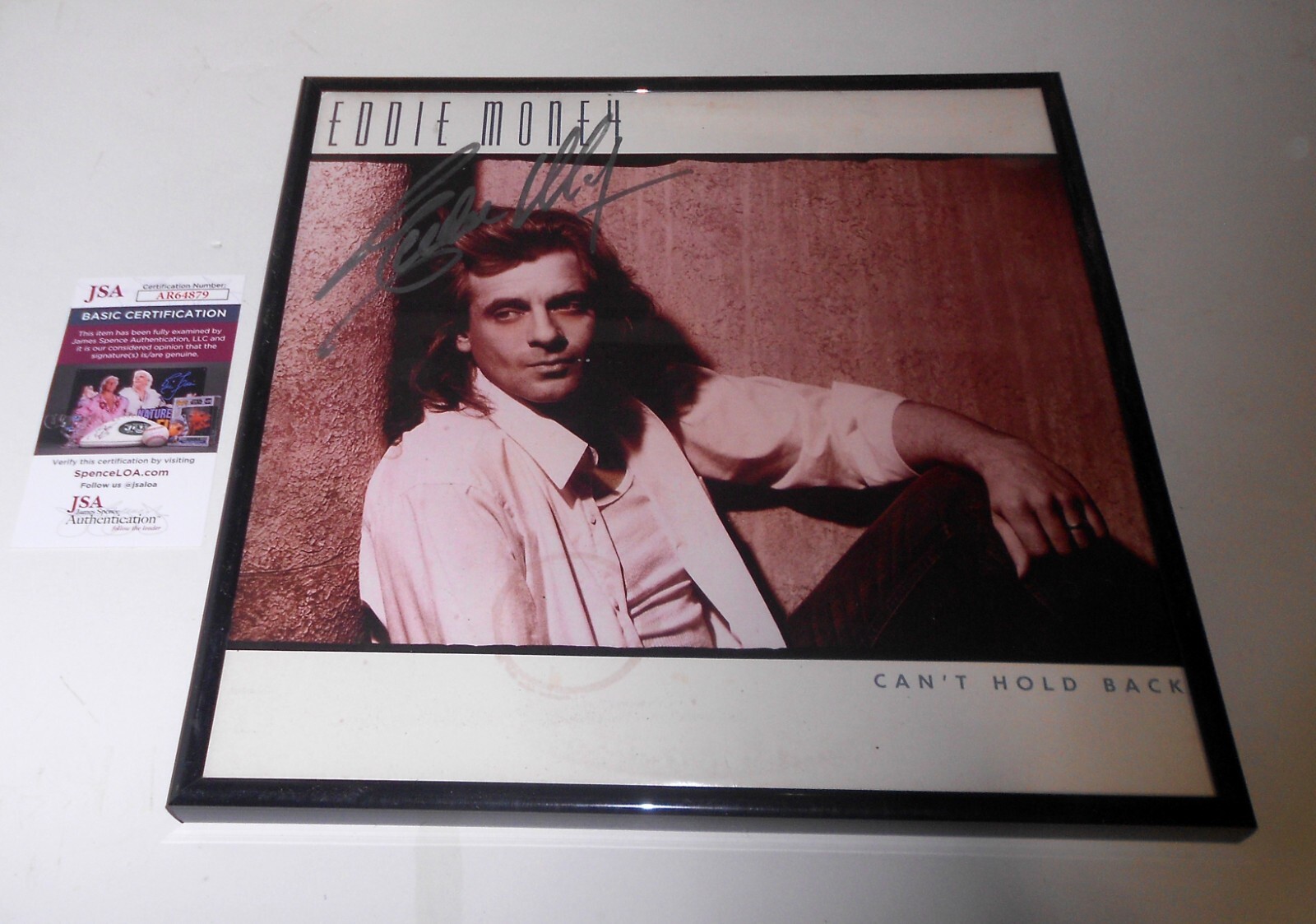 FRAMED Eddie Money Can’t Hold Back Album LP Signed JSA CERT