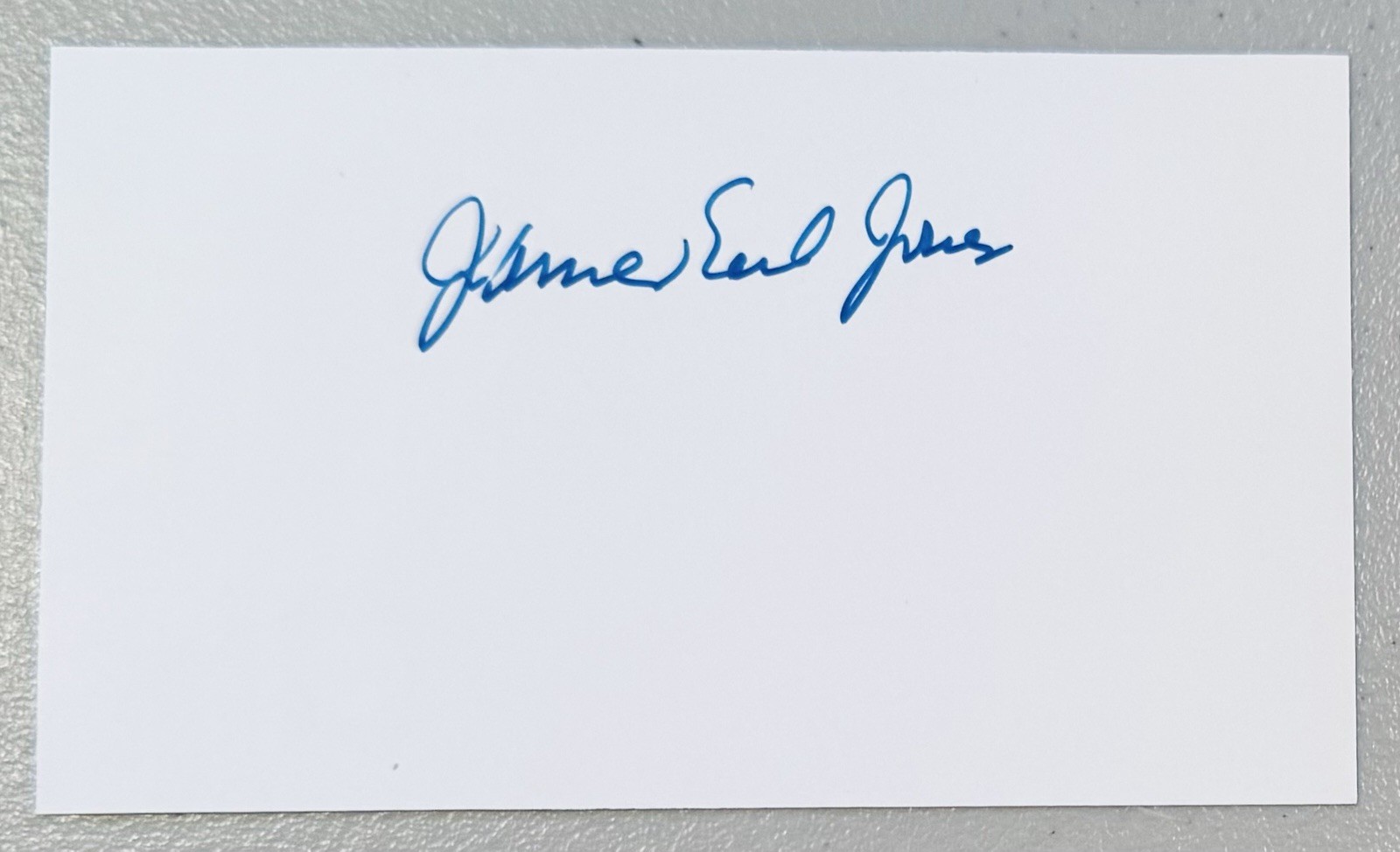 James Earl Jones Signed Autographed 3×5 Page SWAU Authenticated Star Wars