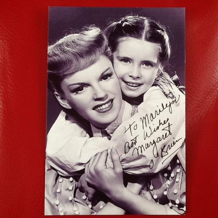 Margaret O’Brien SIGNED 4×6 Photo with Judy Garland 40s Child Star MGM
