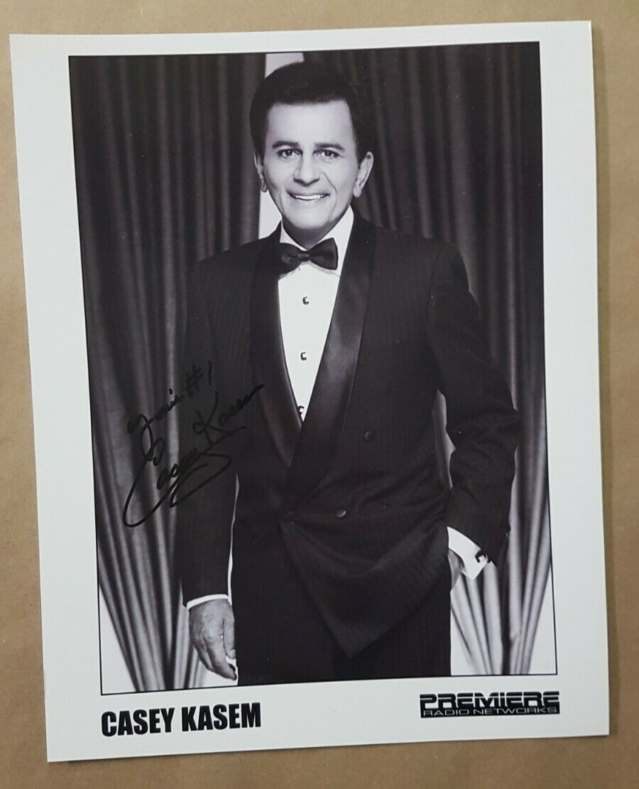 Casey Kasem Autograph Photo 8×10 Movie Actor Film Signed