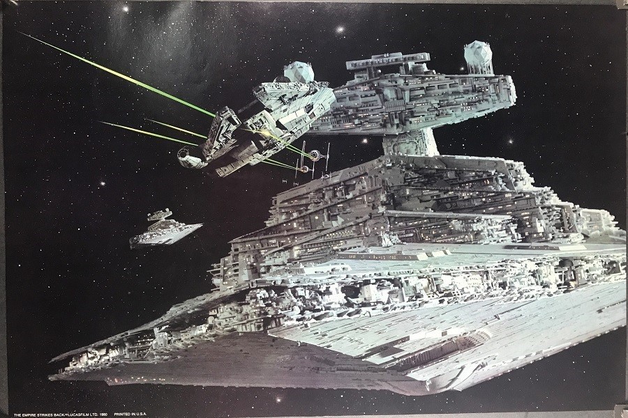 THE EMPIRE STRIKES BACK lot set of 2 JUMBO LOBBY CARDS STILLS 20×30 STAR WARS