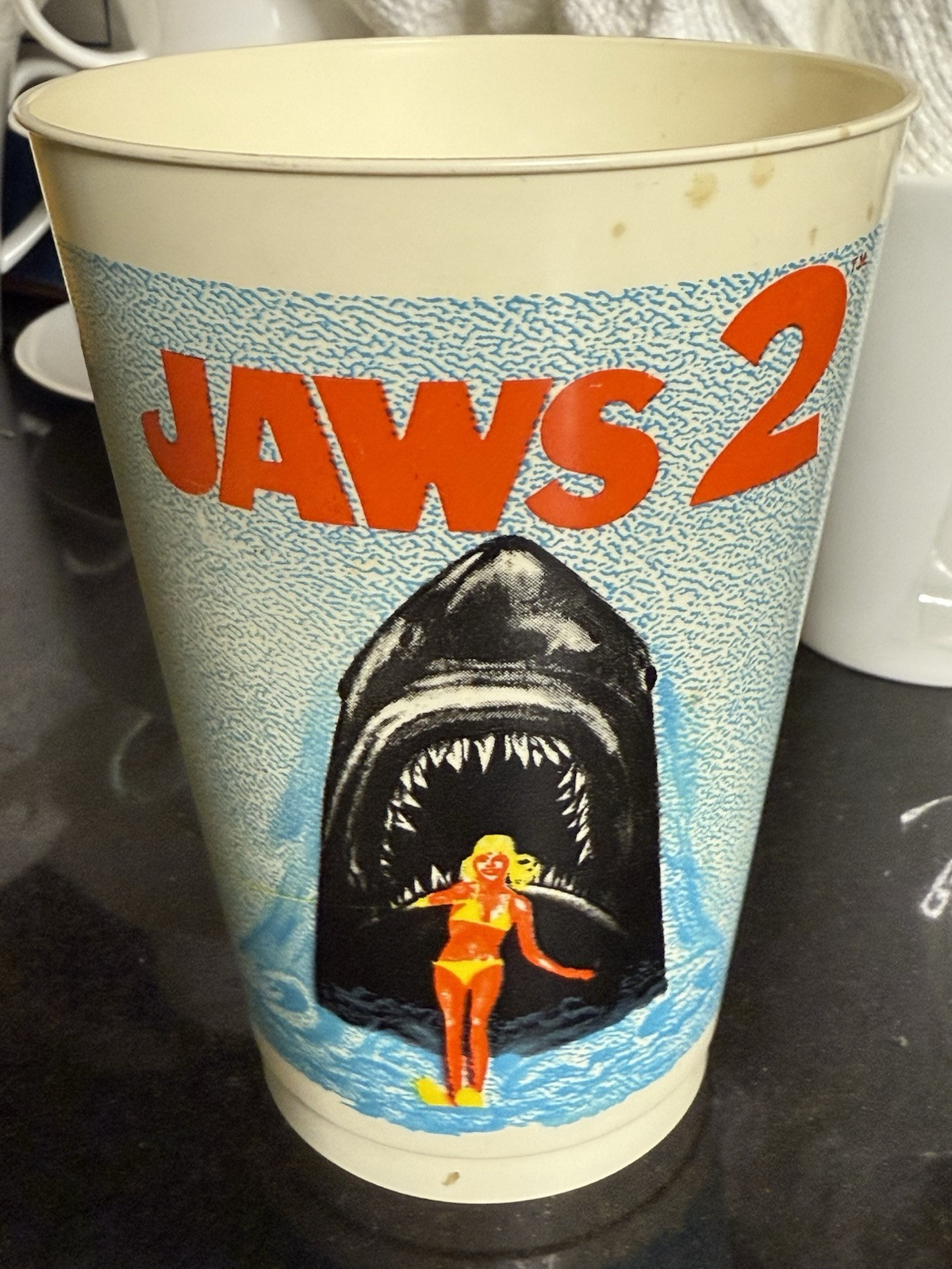 Rare 1978 JAWS 2 Movie Promo Plastic Cup Universal City Studios