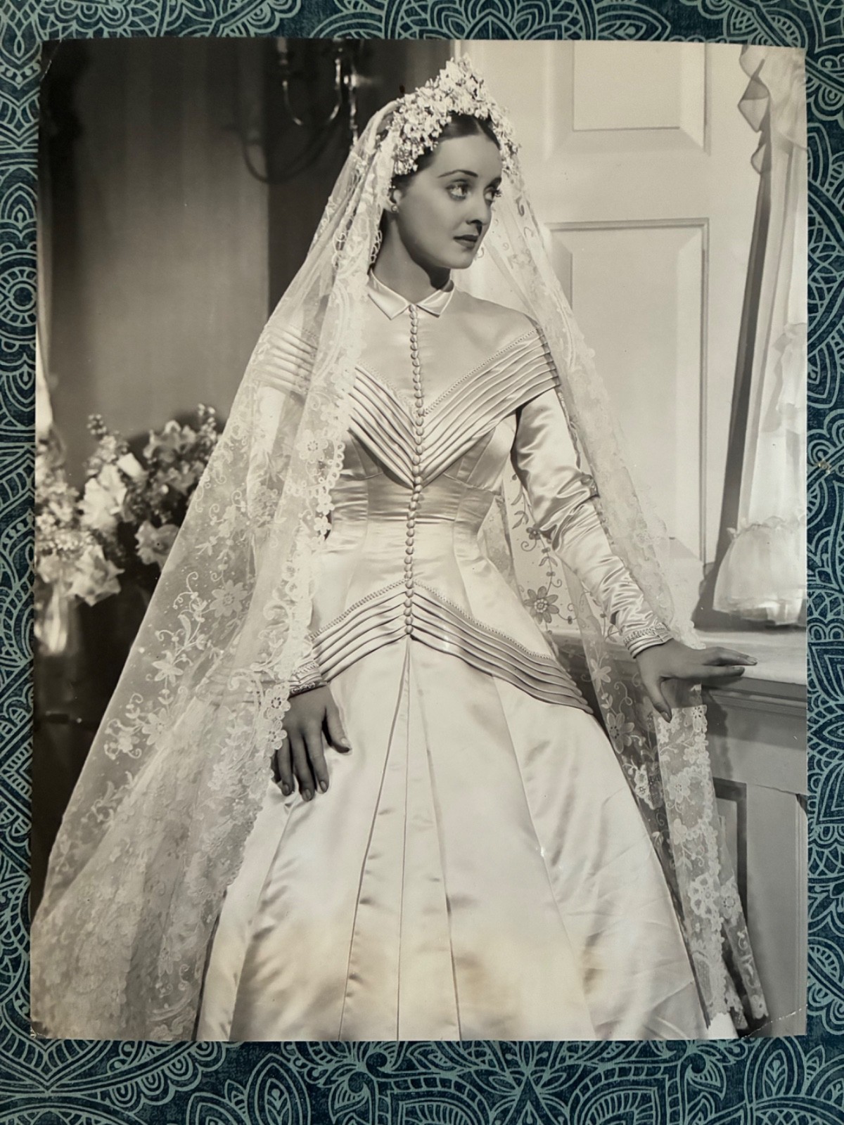 Vtg 1939 BETTE DAVIS 11×14 Photo THE OLD MAID George Hurrell Studio Stamp Dated