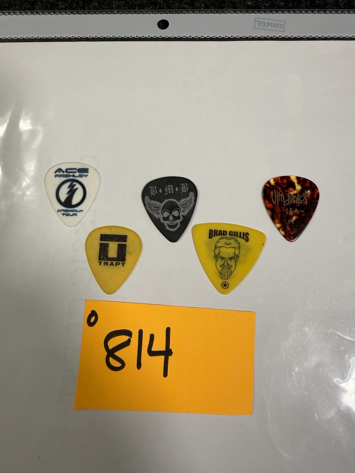 Lot of 5 Assorted Band concert Picks O814