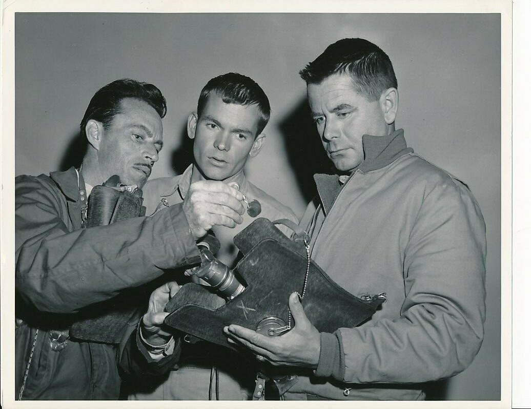 GLENN FORD DEAN JONES Original CANDID Studio Set Vintage TORPEDO RUN MGM Photo