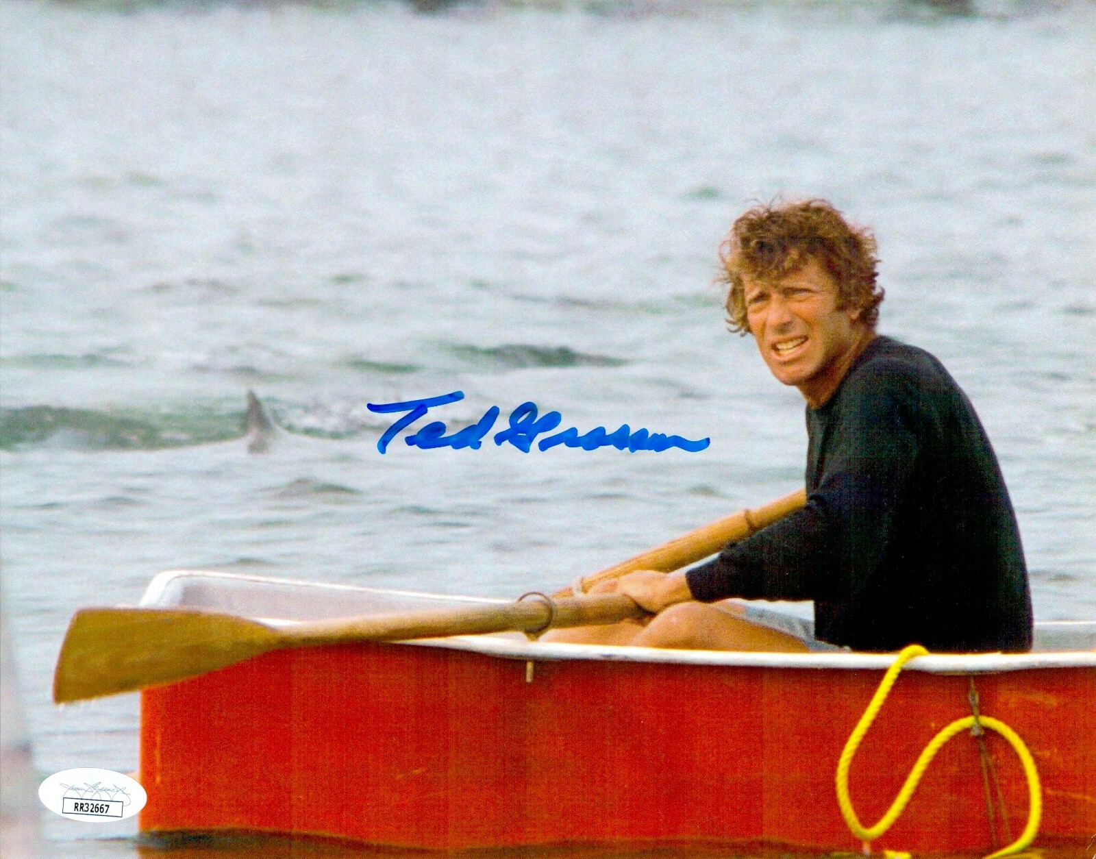 TED GROSSMAN Signed 8×10 Photo JAWS GOONIES In-Person Autograph JSA COA Cert