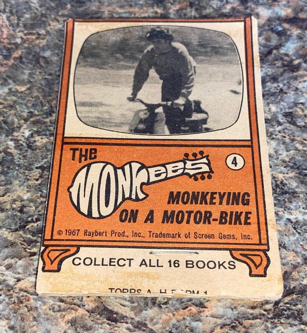 Vintage 1967 Topps Monkey’s Monkeying On A Motor Bike Flipbook #4 Peter Rare