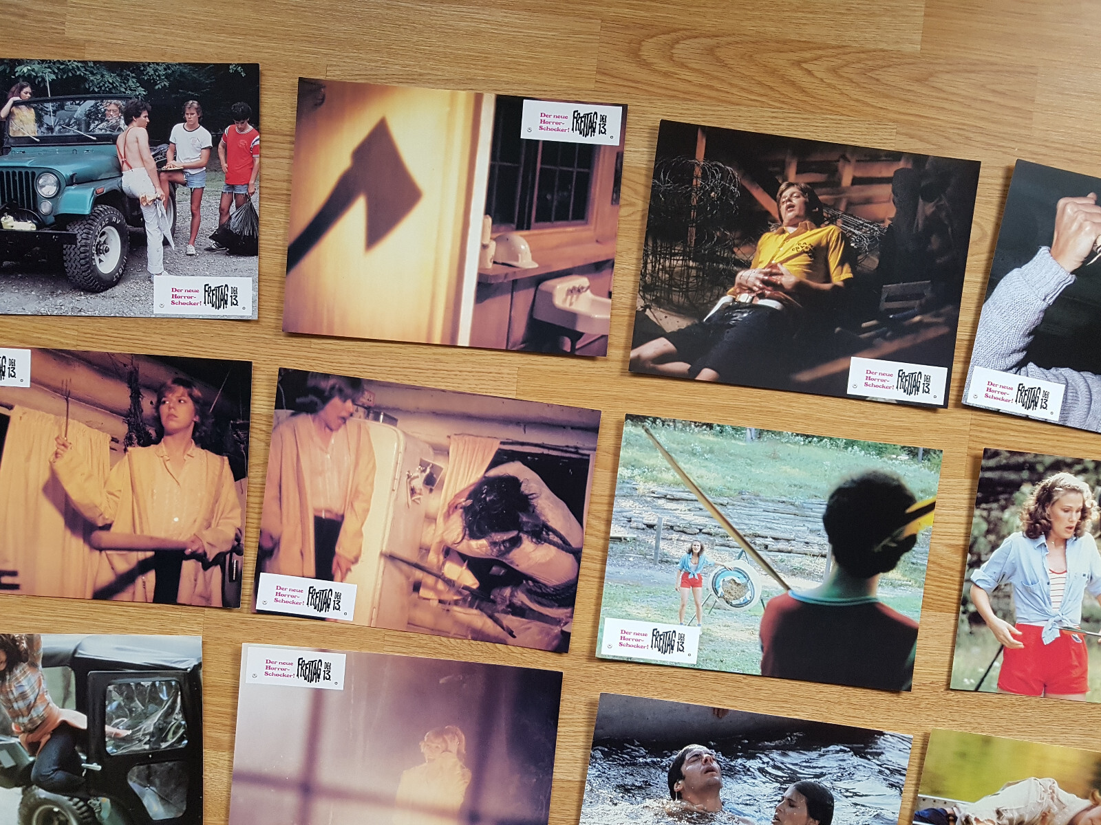 Friday the 13th – 1980-84 – 3 scarce German lobby card sets (36) Slasher Horror