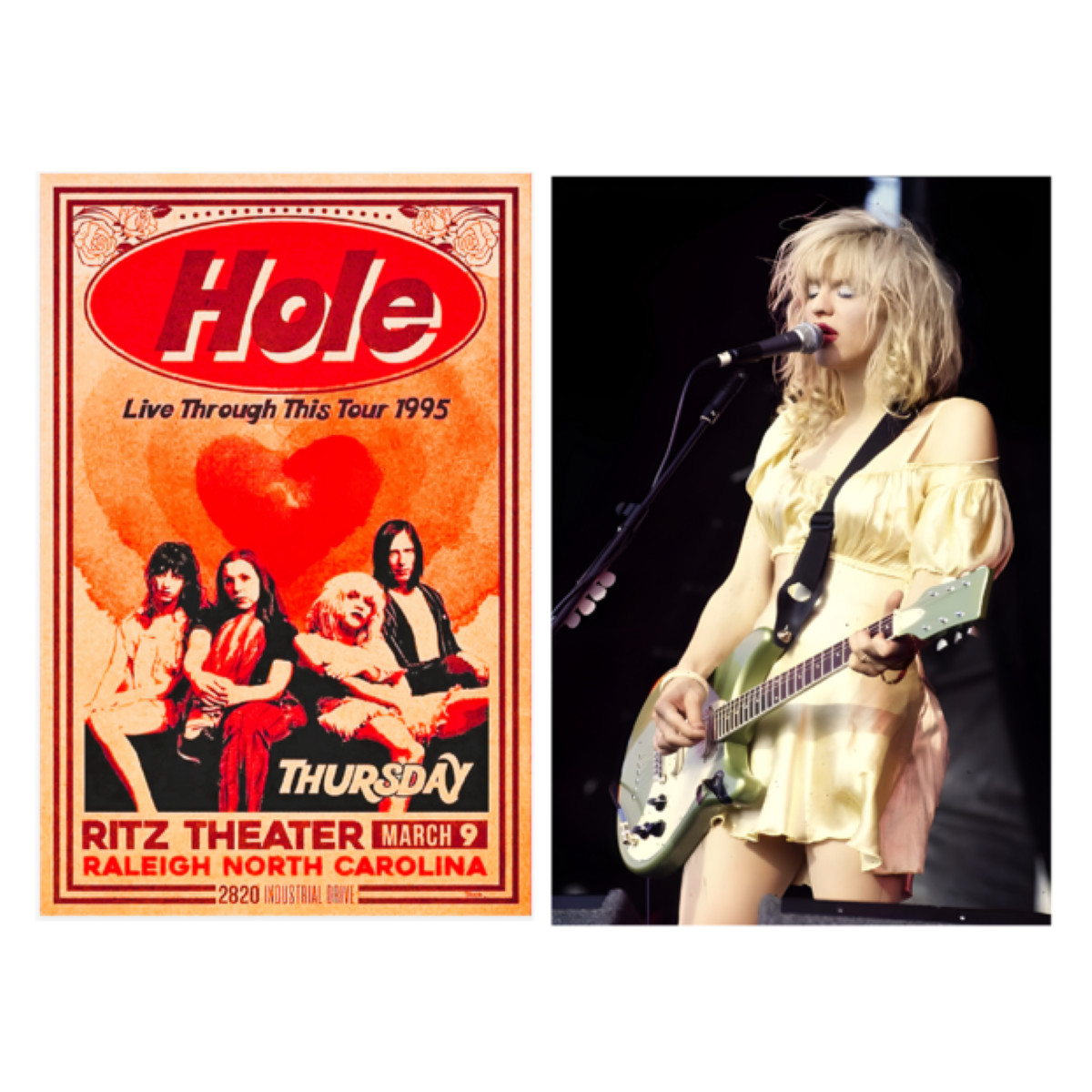Set of 2 Courtney Love/ Hole Band Unframed Posters 11″ x 17″ Matte Finish New