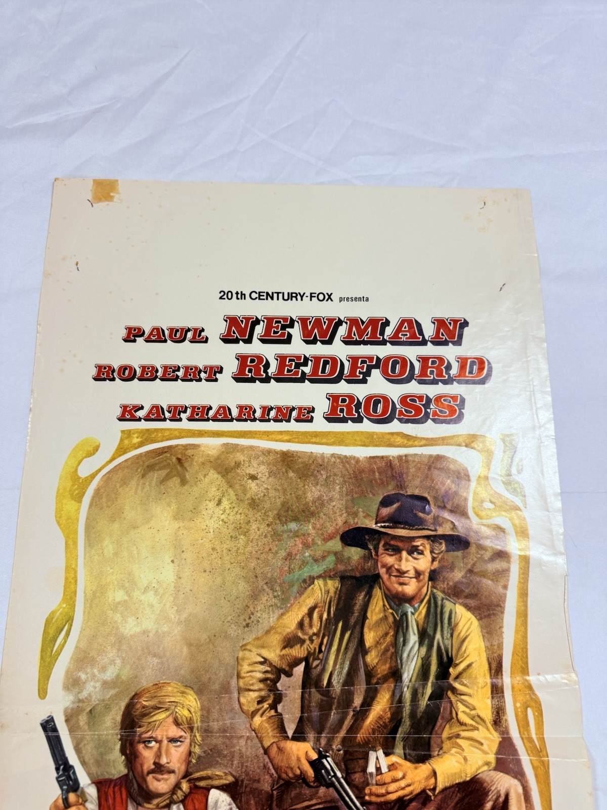 1969 Butch Cassidy Original 13×27 Movie Poster Locandina Paul Newman Redford