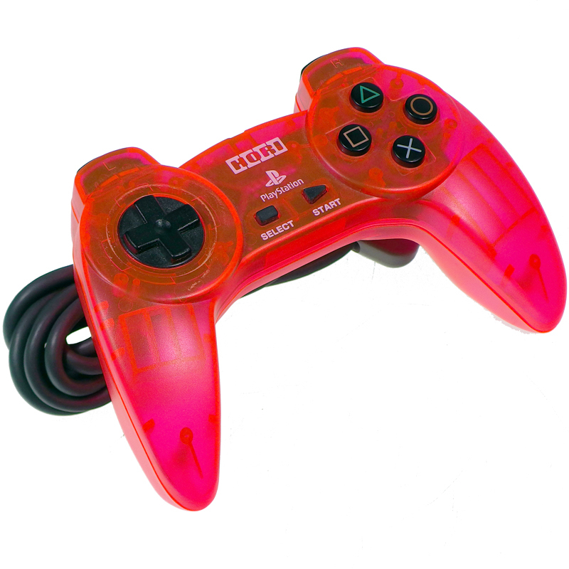 Sony PS1 Hori Clear Pink PAD II Controller Japan Import Playstation Working Test
