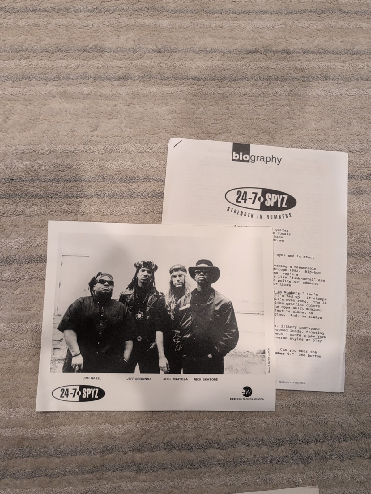 1990s 24-7 Spyz, Rare Rap Record Promo Press Kit & Photo
