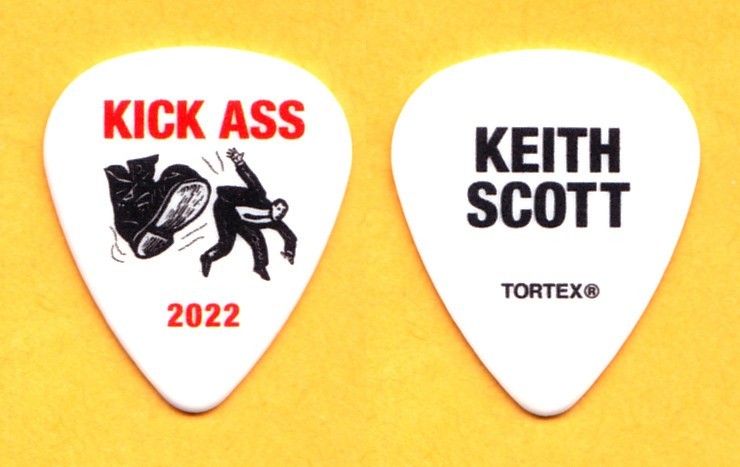 Bryan Adams Keith Scott Kick A$$ White Guitar Pick – 2022 So Happy It Hurts Tour
