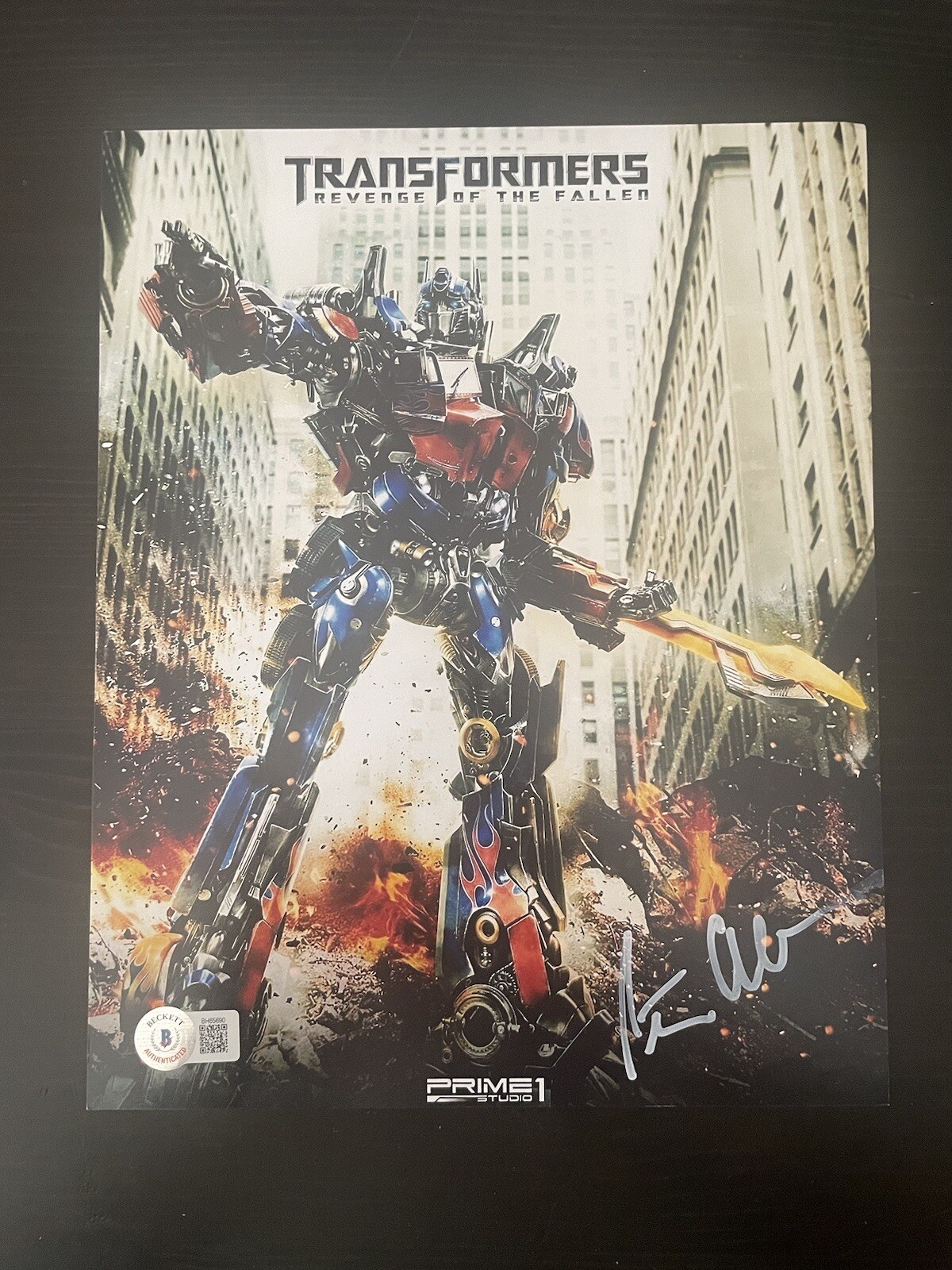 Peter Cullen autographed signed 8×10 photo Transformers Optimus Beckett BAS COA
