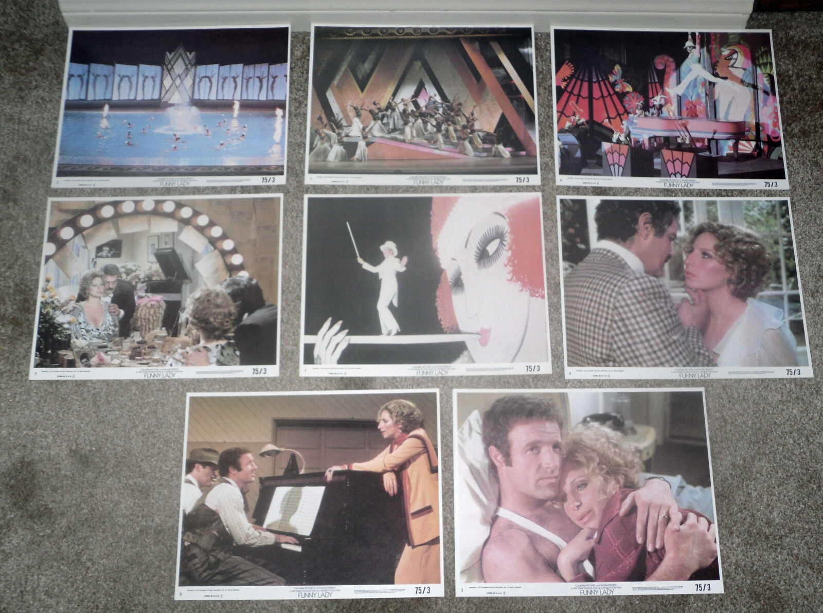 FUNNY LADY original 1975 color lobby photo set BARBRA STREISAND/JAMES CAAN