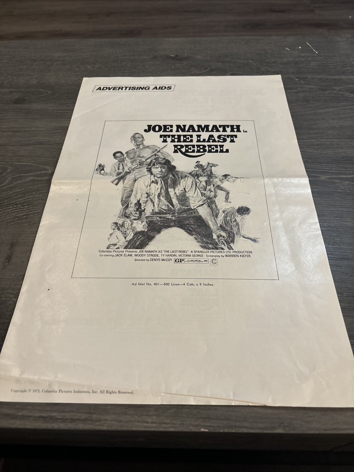 1971 The Last Rebel Ad Aid (B)