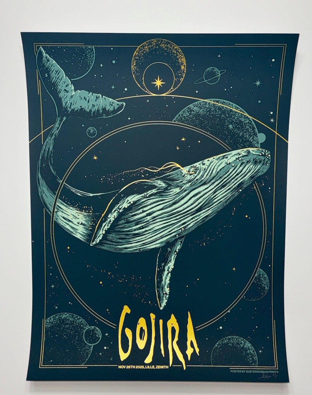 Gojira Poster Lille France Zenith Arena 2025 Official Silkscreen Sold Out *RARE*