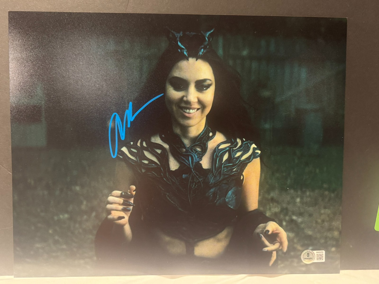 AUBREY PLAZA SIGNED 11X14 LADY DEATH PHOTO AUTO AGATHA ALL ALONG BECKETT BAS COA