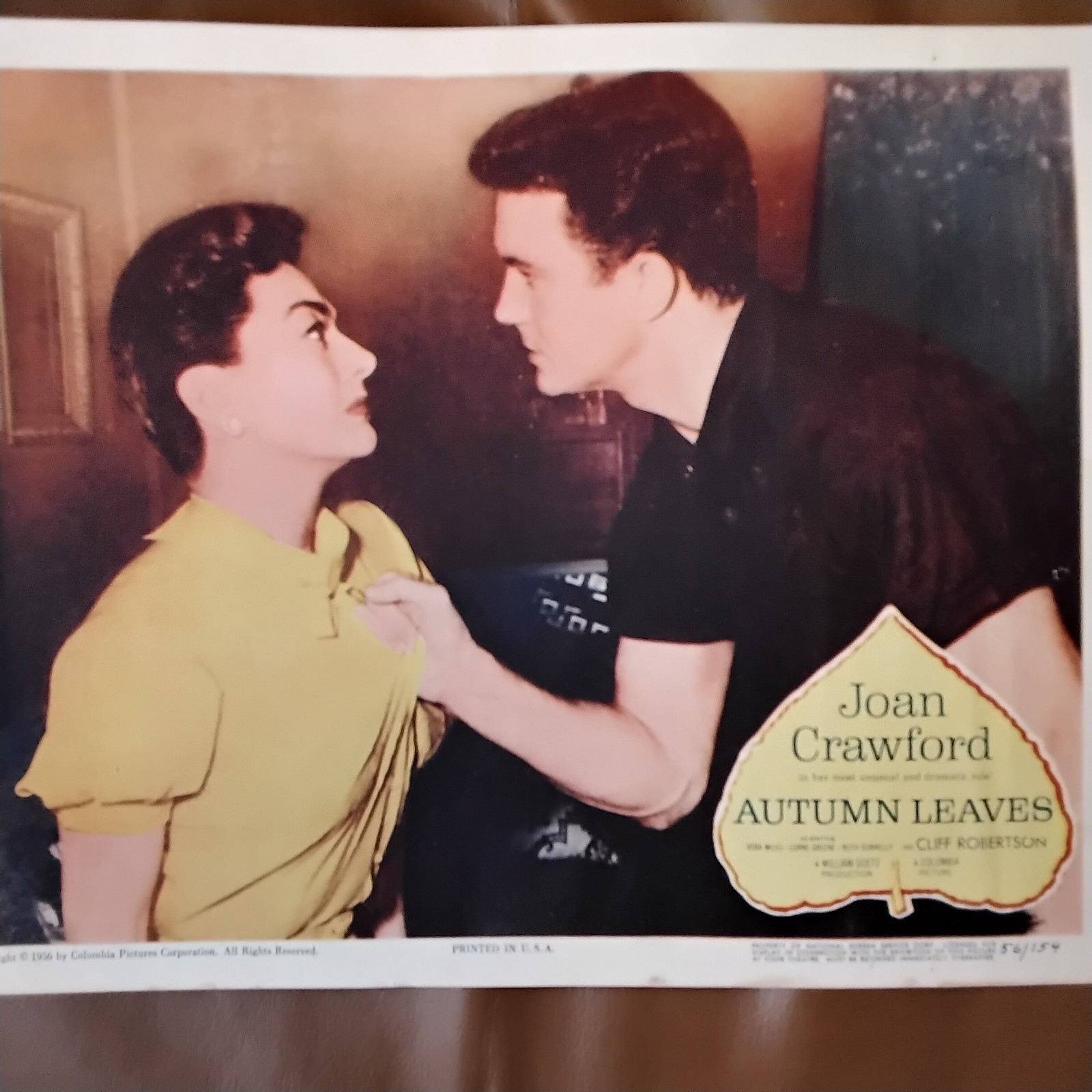 Joan Crawford & Cliff Robertson 1956 Autumn Leaves Lorne Greene Columbia Drama