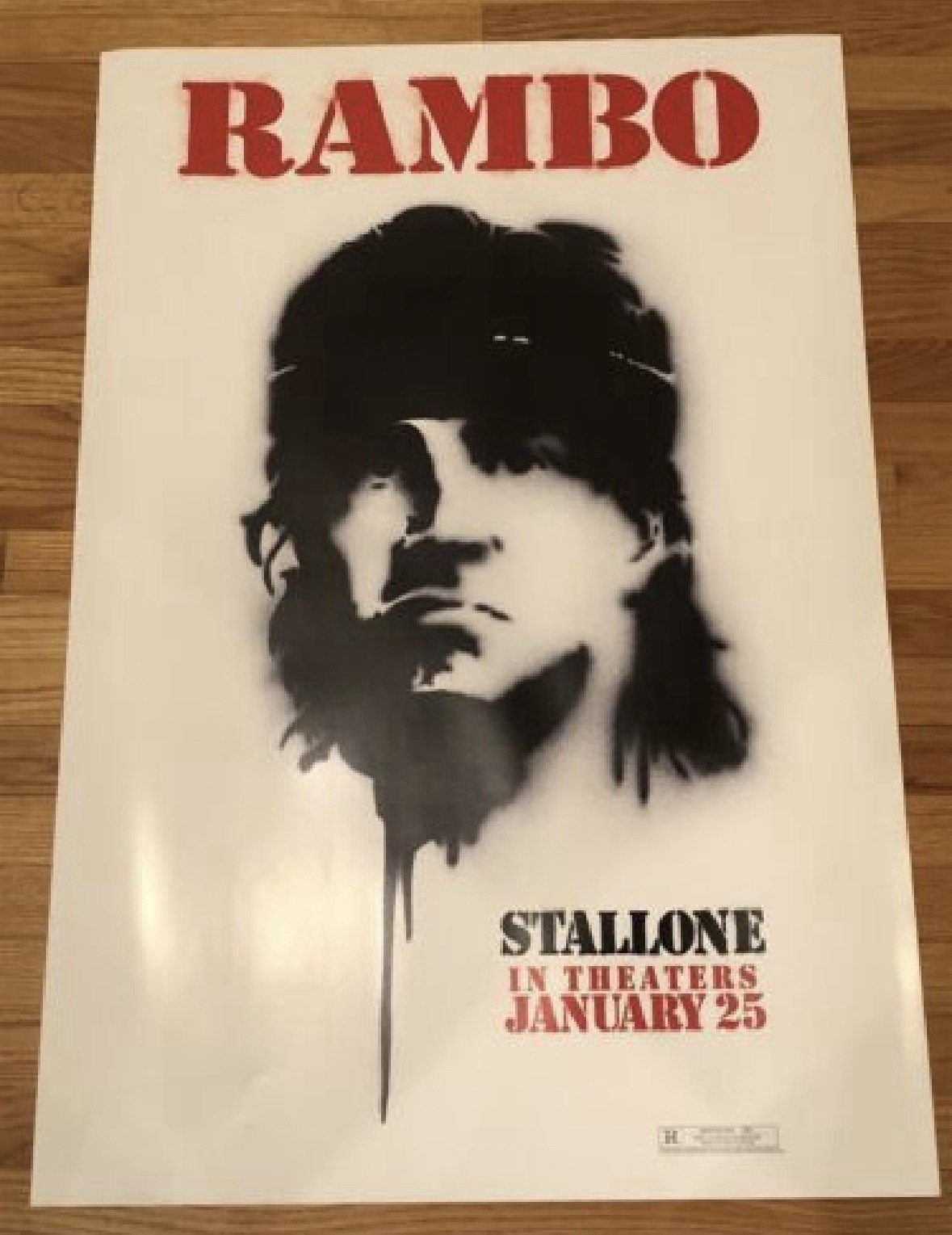 Sylvester Stallone Personally Owned Rambo 2008 Movie Poster