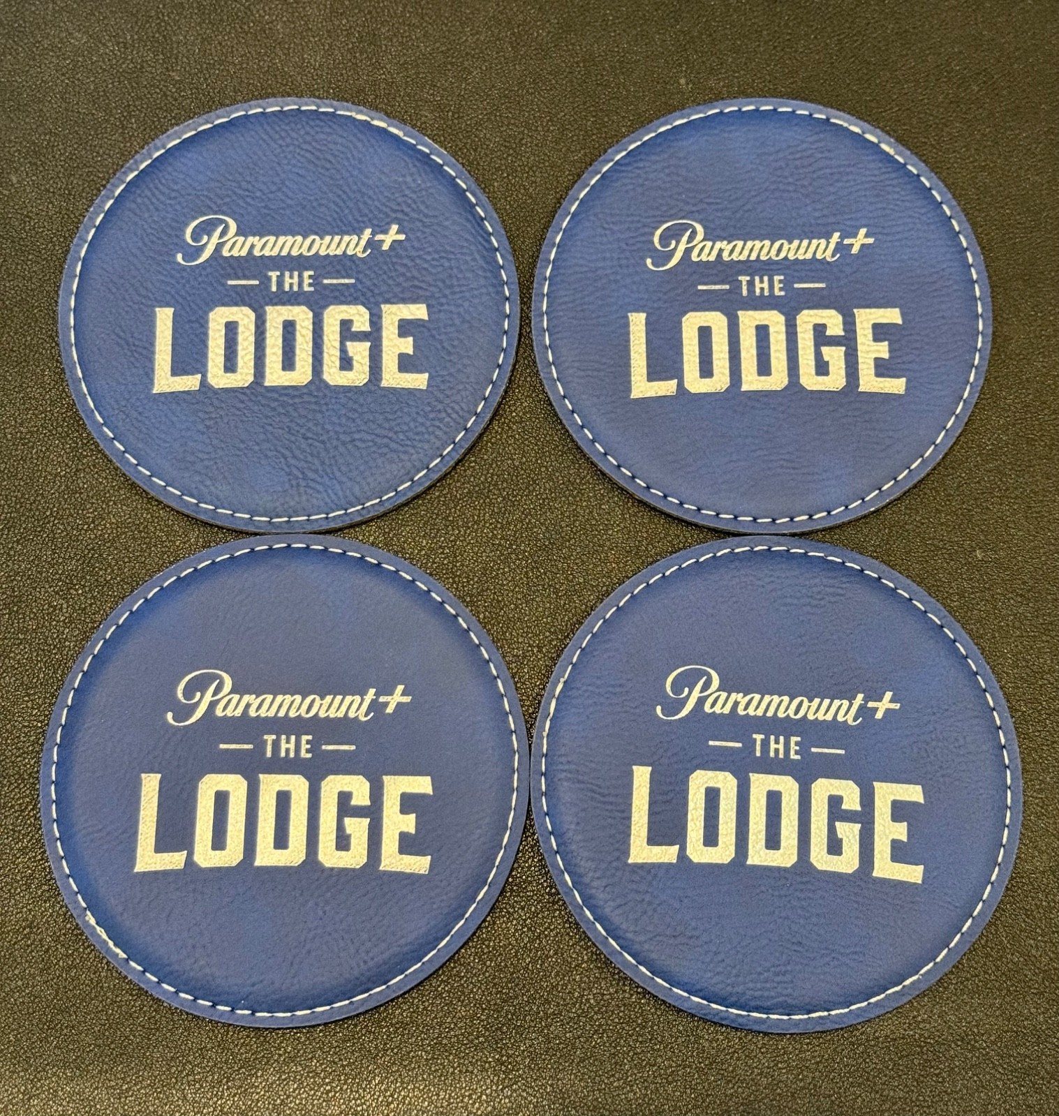 SDCC 2025 Exclusive Paramount Lodge Faux Leather Coasters Set of 4 Paramount+