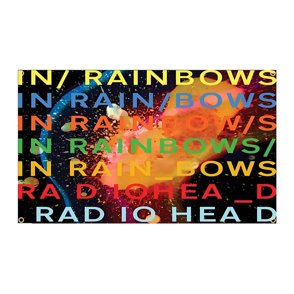 Radiohead In Rainbows Banner Tapestry Flag Alternative 3ft X 2ft Thom Yorke
