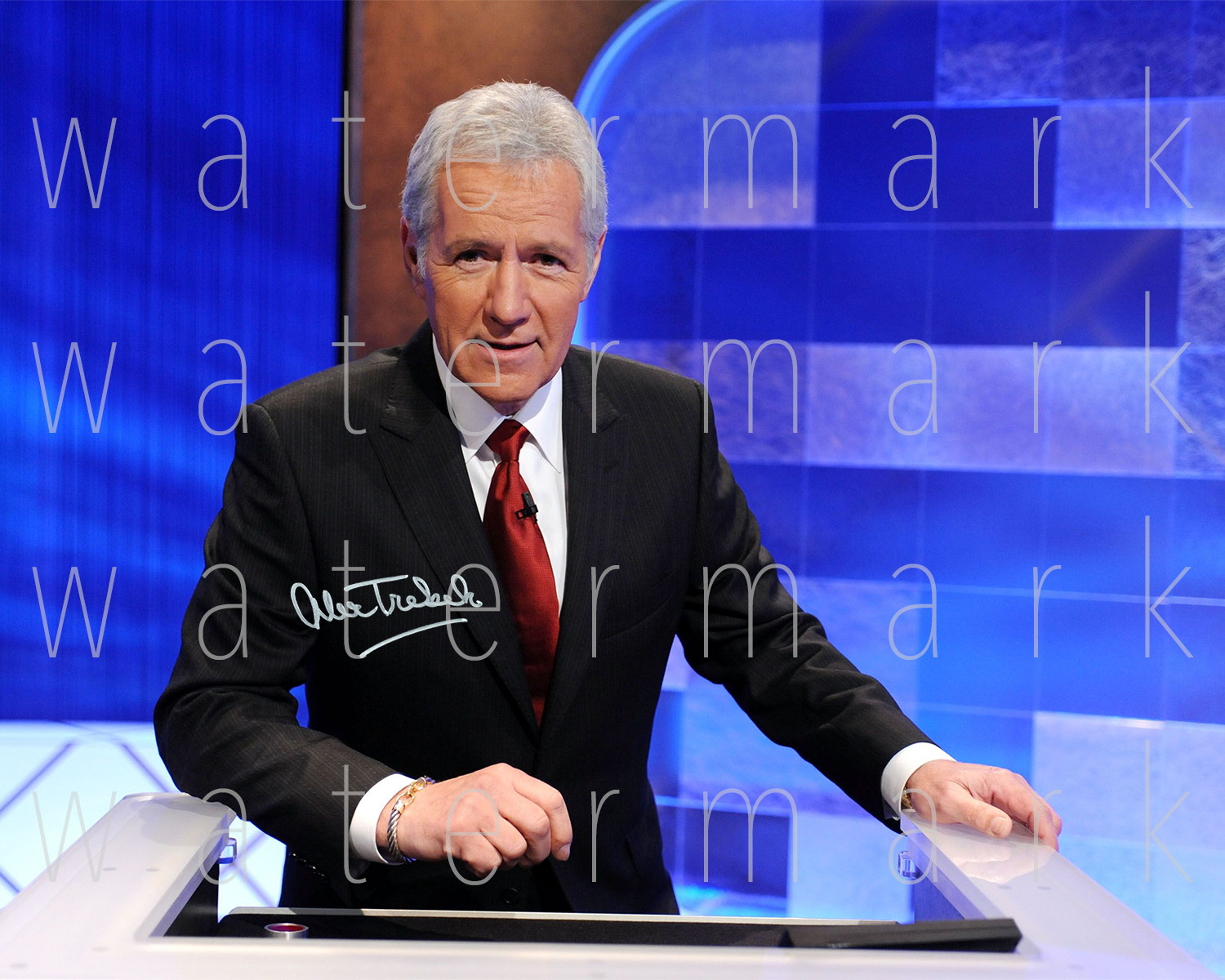 Alex Trebek Jeopardy signed 8X10 photo picture poster autograph RP