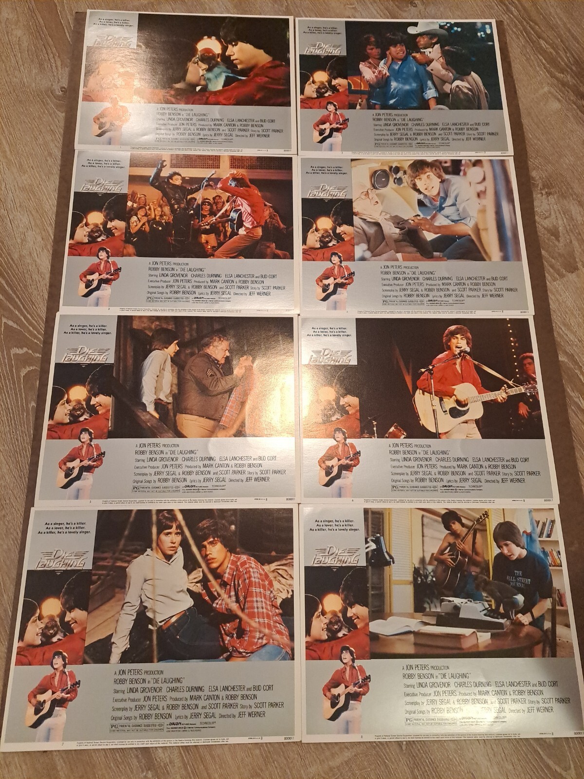 DIE LAUGHING 11×14 LOBBY CARD SET 1980 ROBBY BENSON