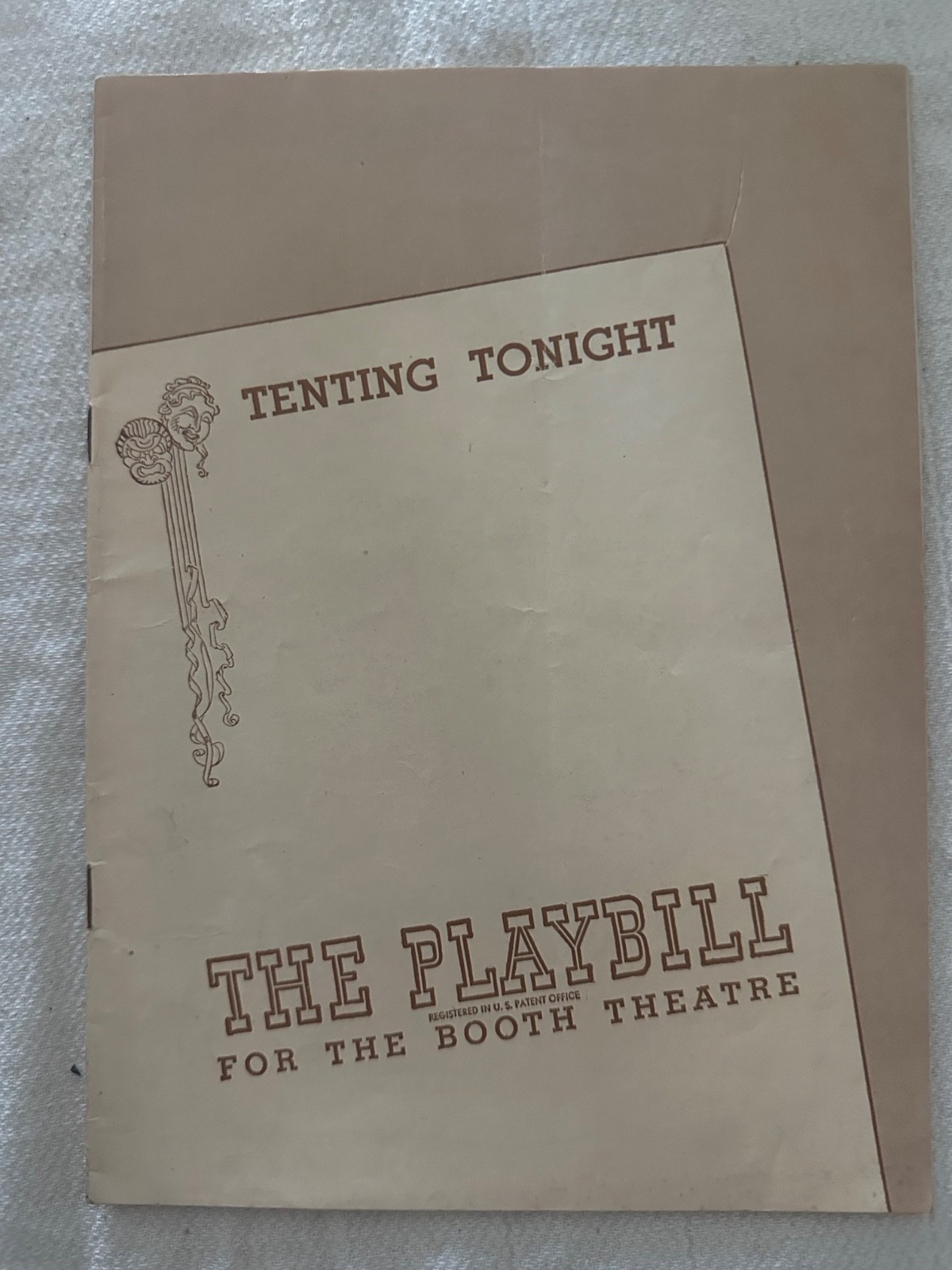 NY Tenting Tonight 1947 Playbill Booth Theatre Jean Muir Dean Harens