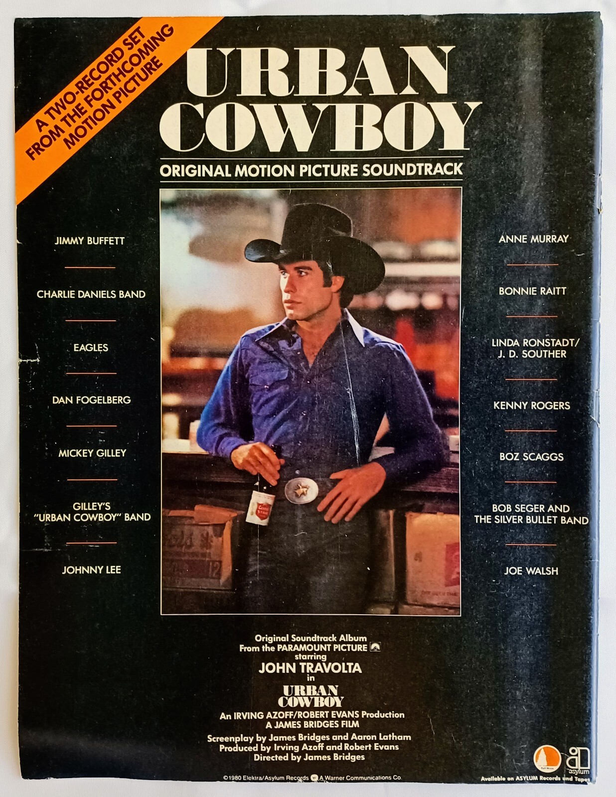 URBAN COWBOY MOTION PICTURE SOUNDTRACK~1980 Lp Album Promo Print Ad Advert Pinup