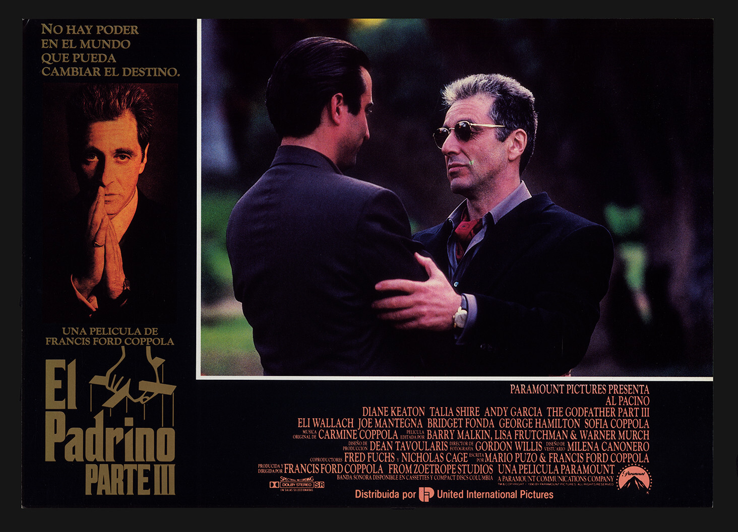 GODFATHER 3 (1990) Original Spanish Lobby Card Set