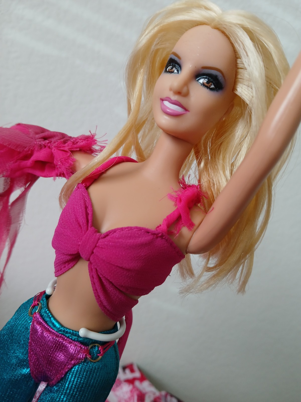Britney Spears Doll~Slave 4 U PINK Outfit●Modified●LOOSE DOLL No Box♡
