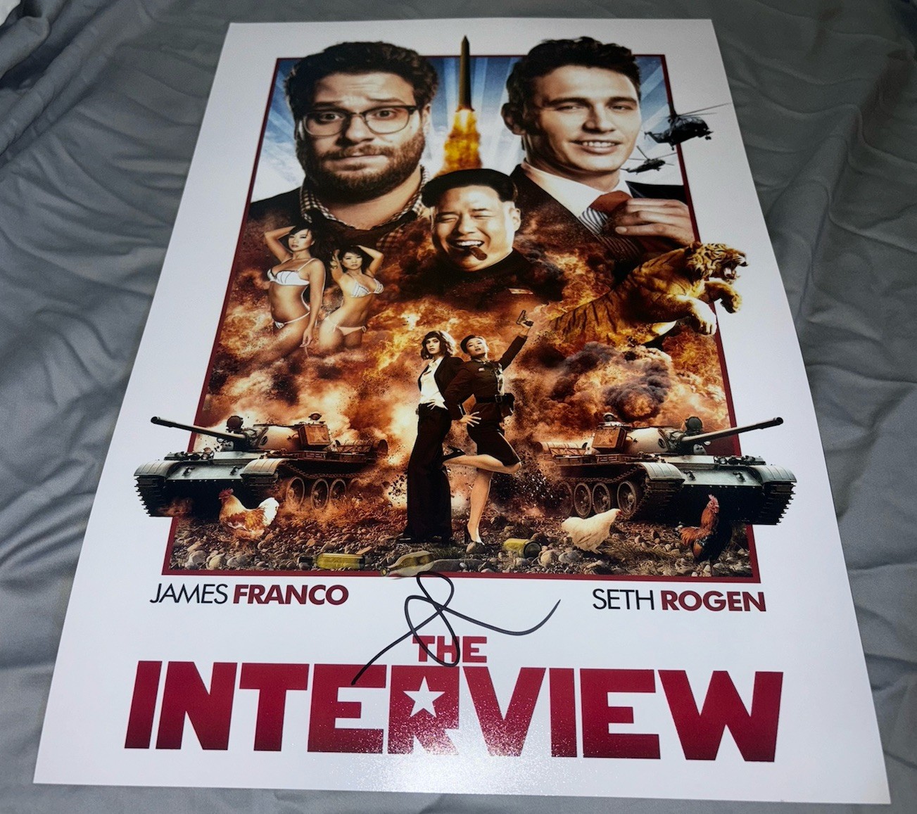 Seth Rogen Signed 12×18 Photo The Interview