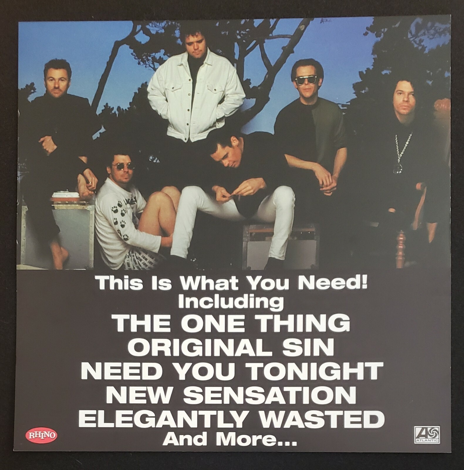 INXS Shine Like It Does 2001 2-Sided Record Promo Poster Flat 12×12 Collectible