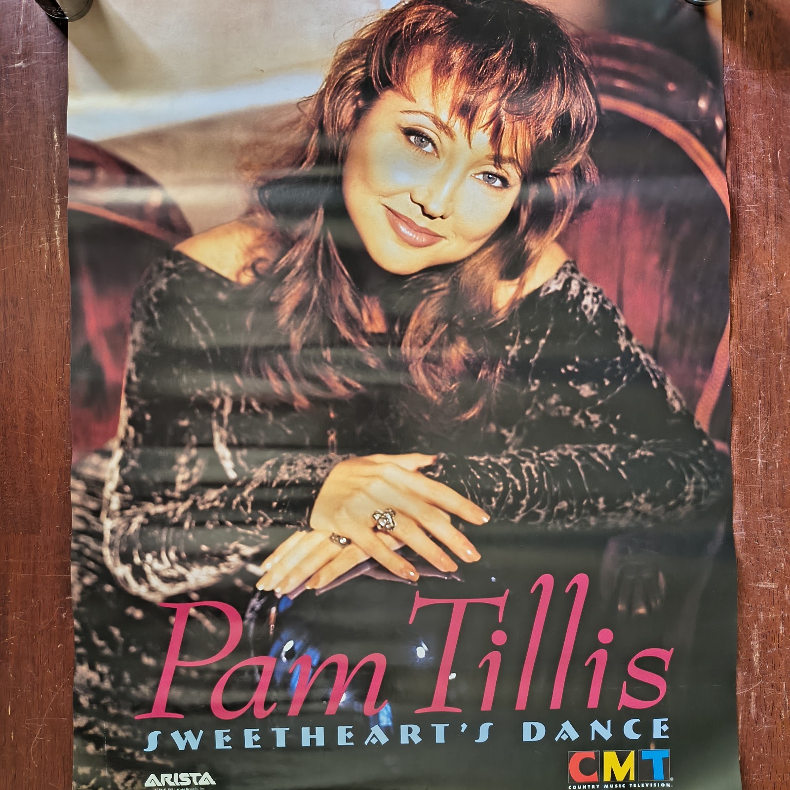 Vintage Pam Tillis Sweetheart’s Dance CMT Arista Promo Poster 22×17 Country