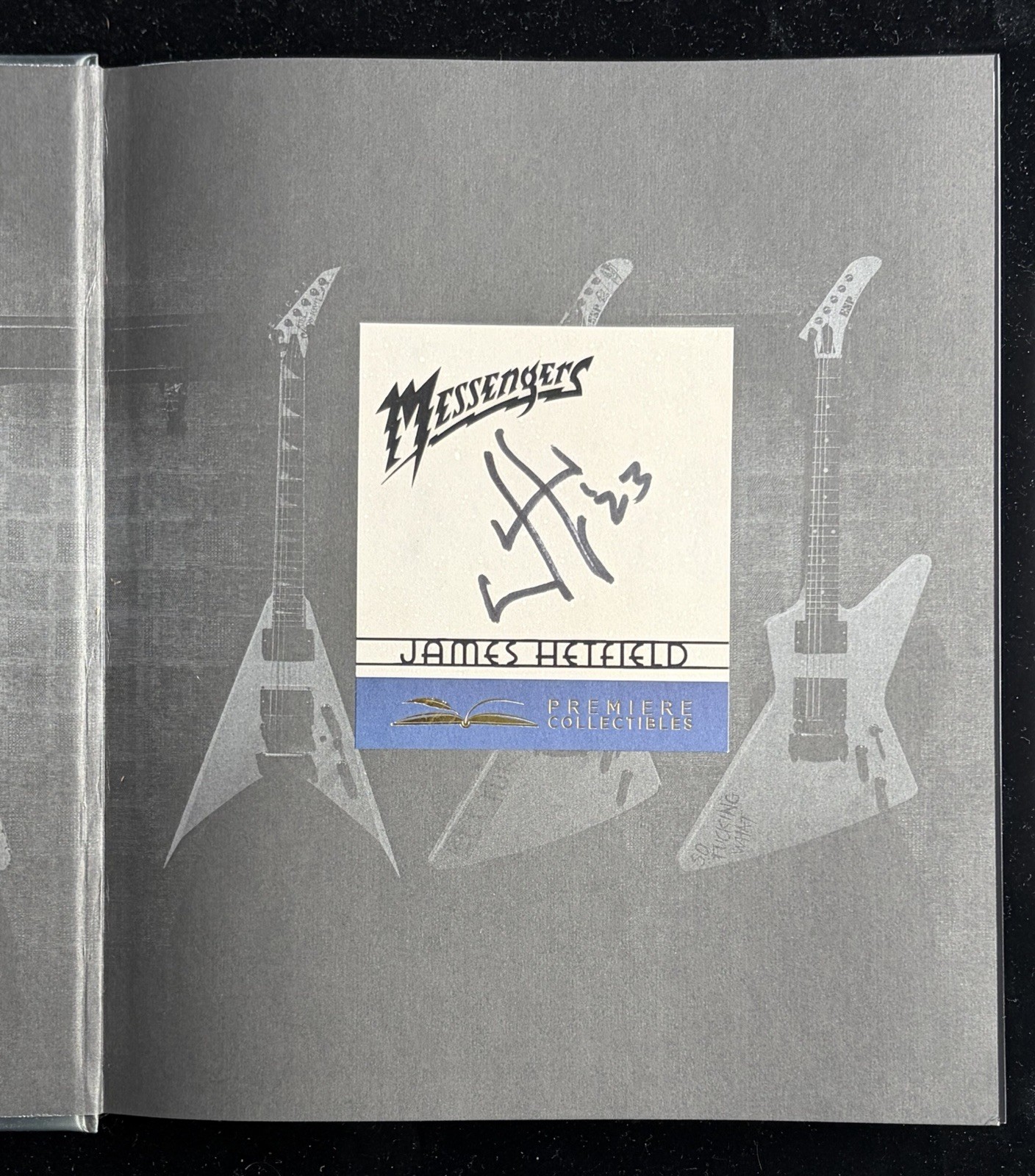 AUTOGRAPHED James Hetfield SIGNED Book MESSENGERS The Guitars Of Metallica COA