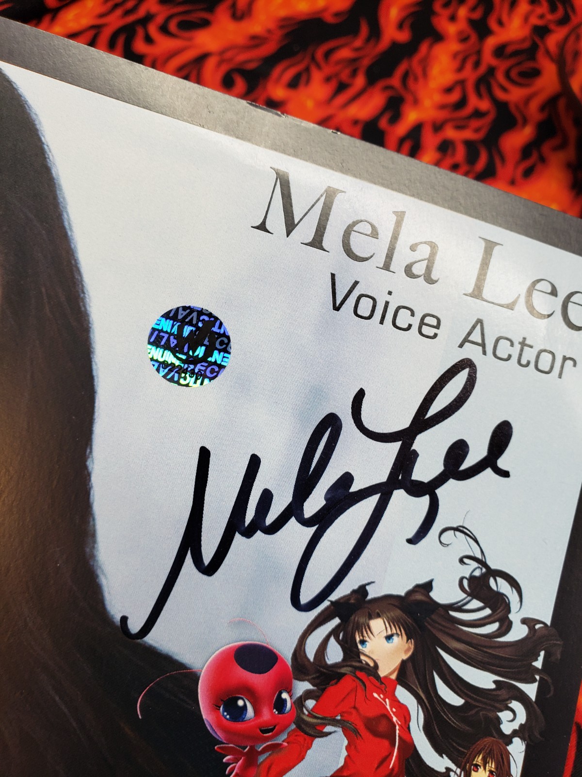 Mela Lee Signed 8×10 Photo Voice Actor Animation Anime Film Video Games (WW COA)