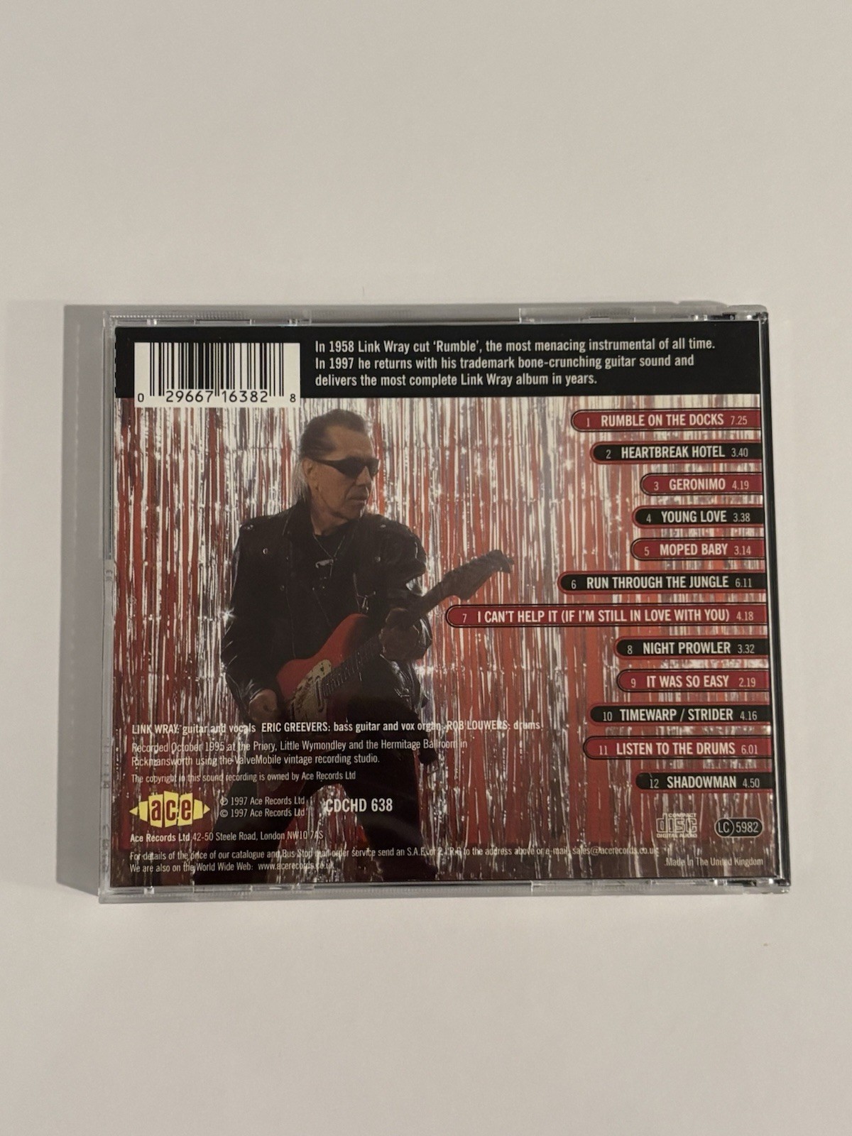 Link Wray Shadowman CD Signed Autographed JSA COA